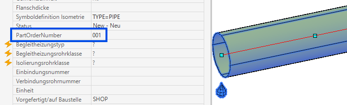 Screenshot of the numbering command in the PiCri ribbon