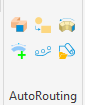 AutoRouting setup in main dialog for routing cable trays, pipes