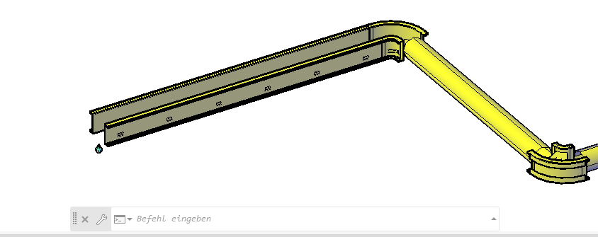 Screenshot demonstrating a pipe converted into an AutoRouted cable tray