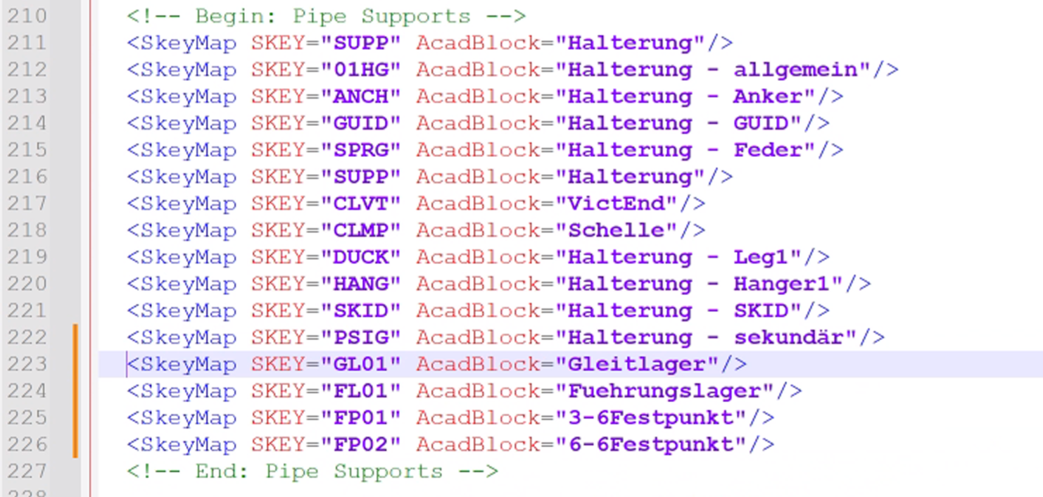 Edit XML mapping