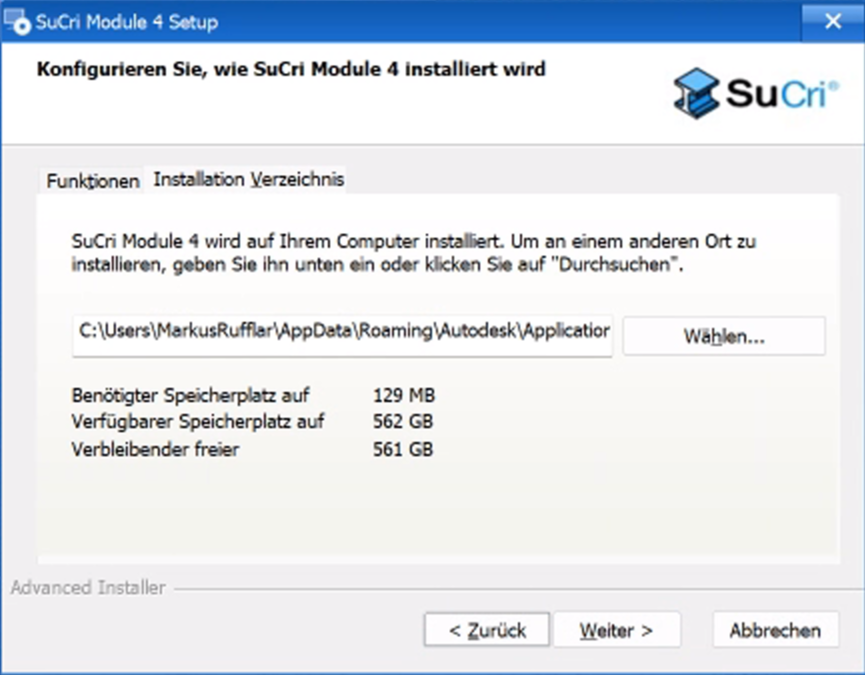 Installation path
